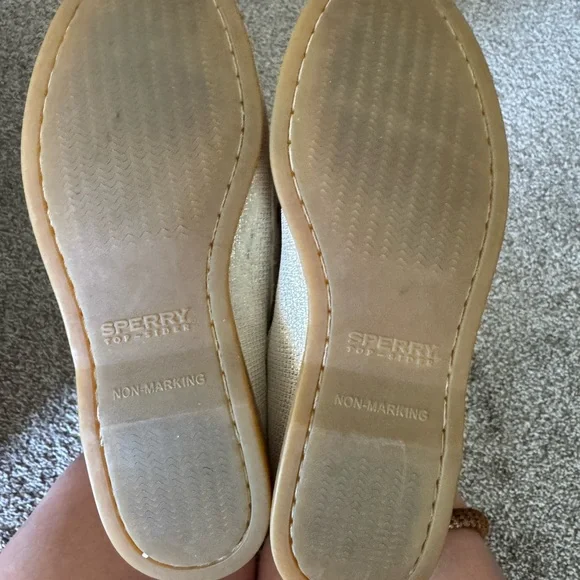 Women’s Gold Metallic Sperry Boat Shoes - Picture 3 of 4
